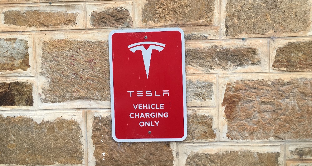 Tesla electric vehicle charging