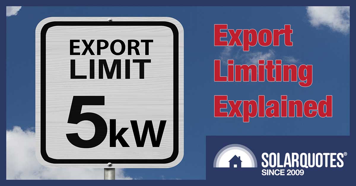 Solar export limiting explained