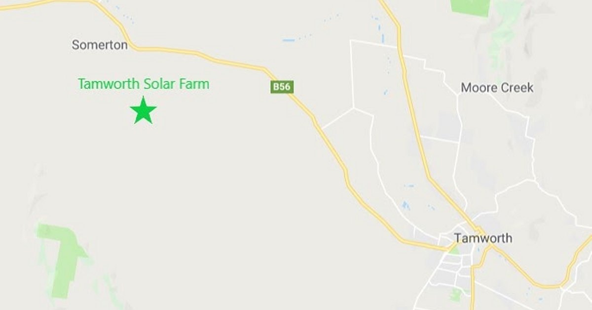 Tamworth Solar Farm location