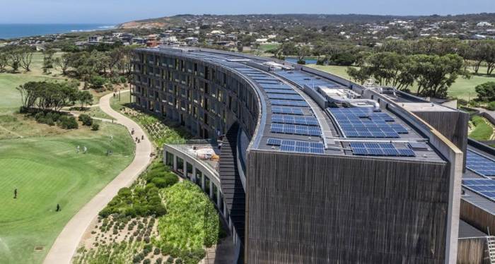 Solar panels on RACV Torquay Resort