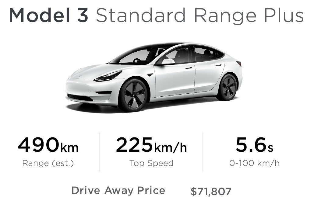 Tesla Model 3 Standard Range Plus