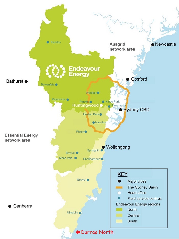 NSW Endeavour Energy network area