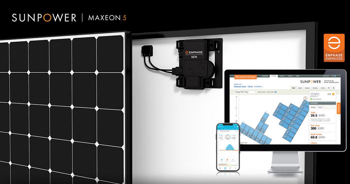 Sunpower Maxeon 5 AC with Enphase microinverter