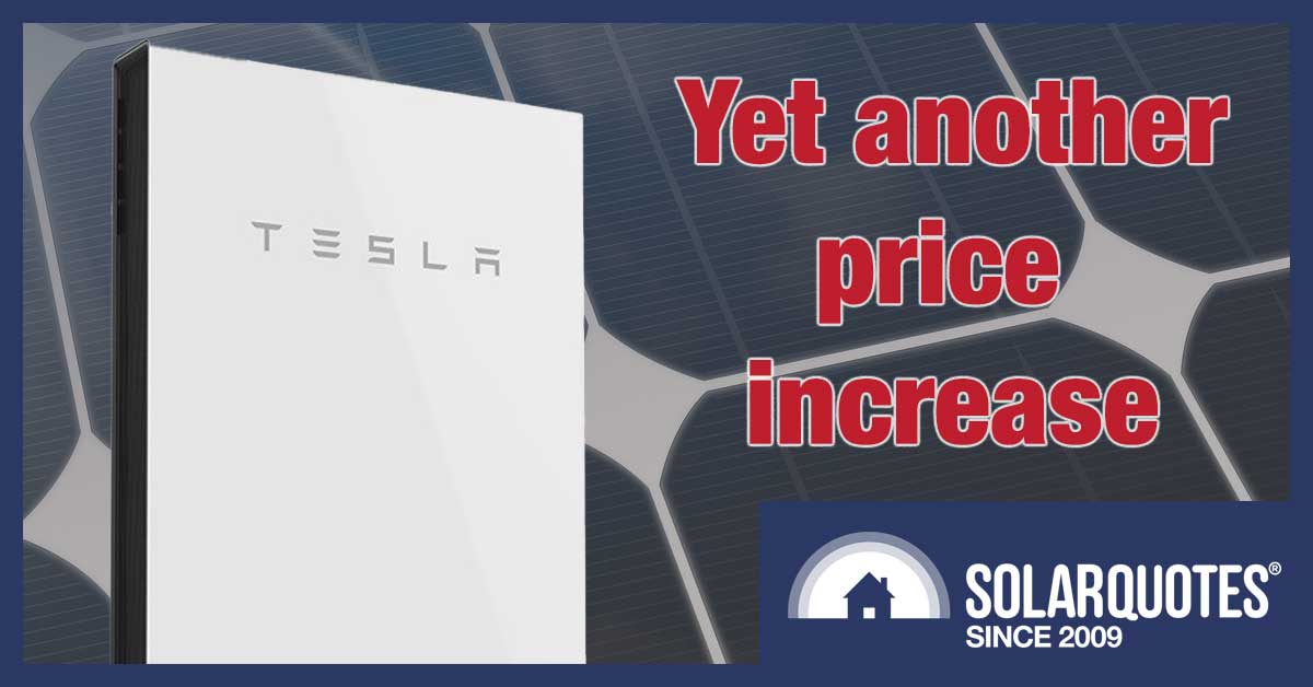 Tesla Powerwall price rise