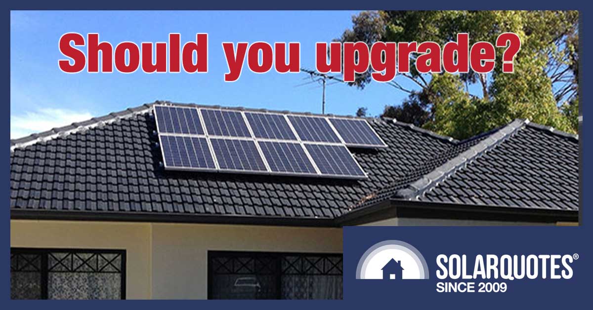 Replacing or upgrading a solar power system