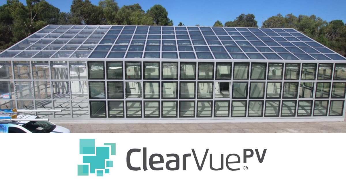 ClearVue solar glass greenhouse