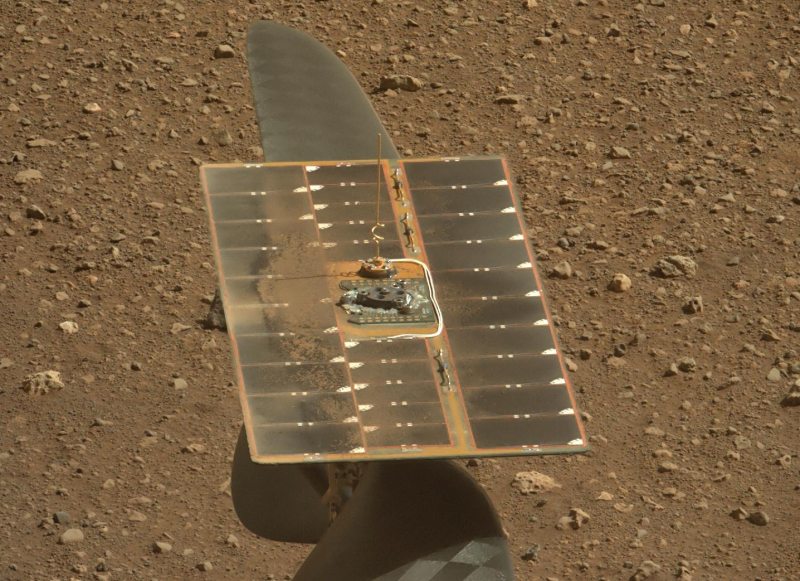 Dust on Ingenuity's solar panel