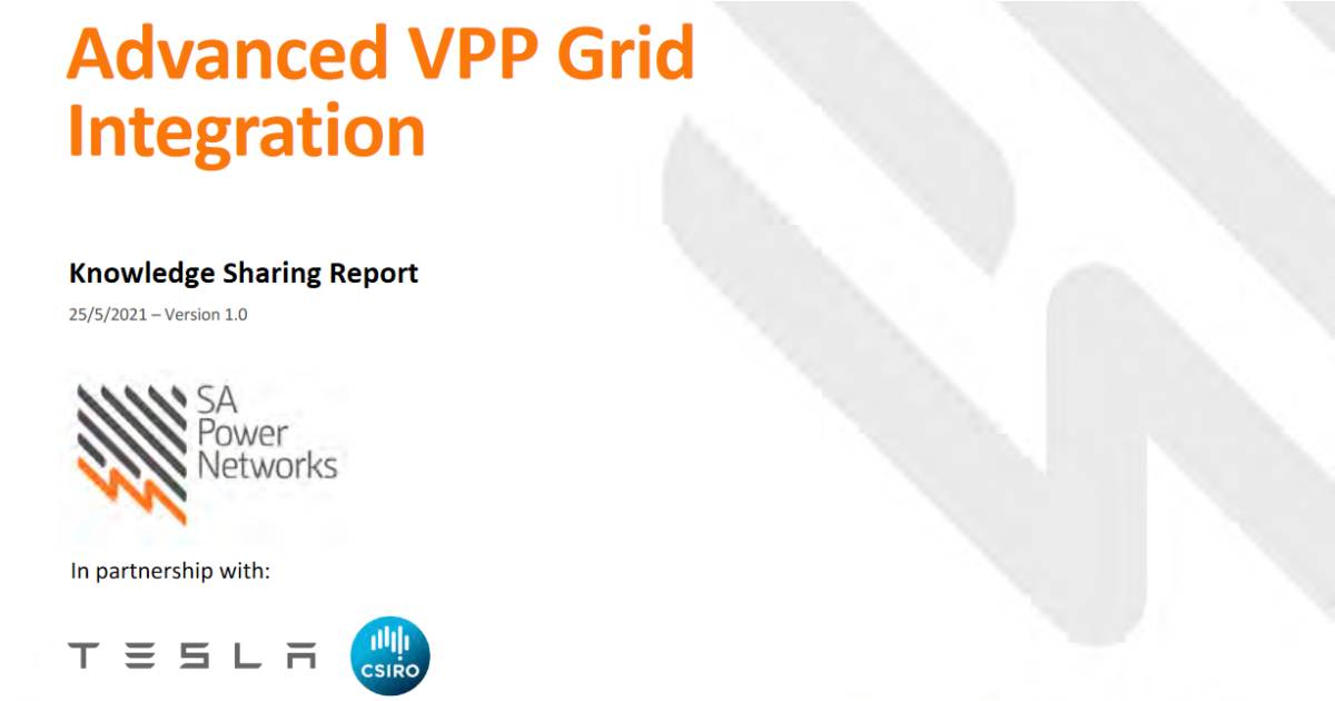 Advanced VPP Grid Integration trial report