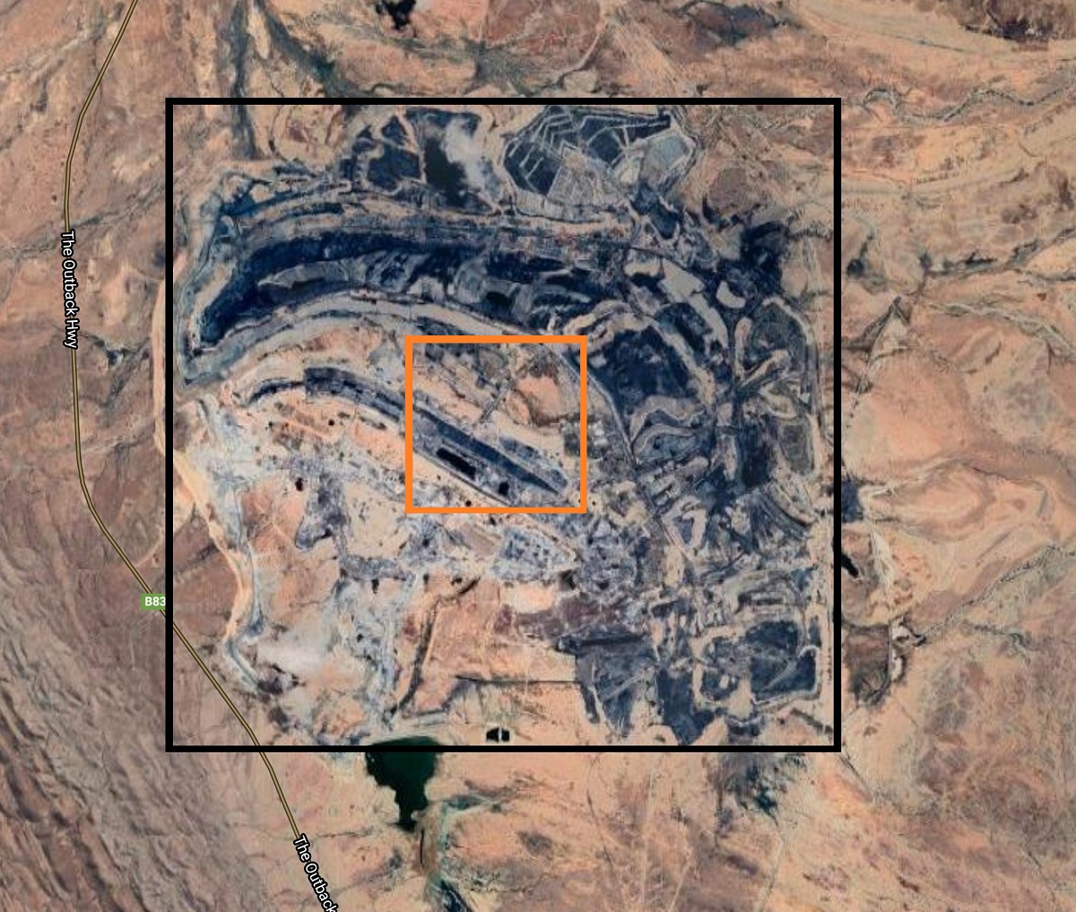 Leigh Creek coal mine vs. solar power - land area