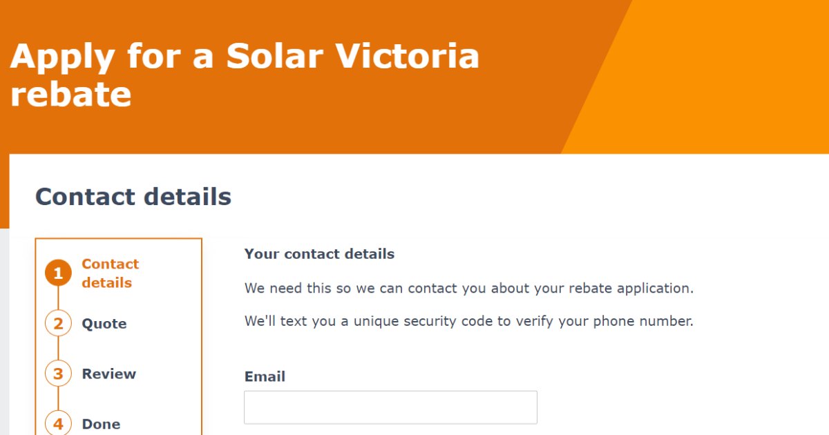 Victorian Government Solar Rebate Application Form