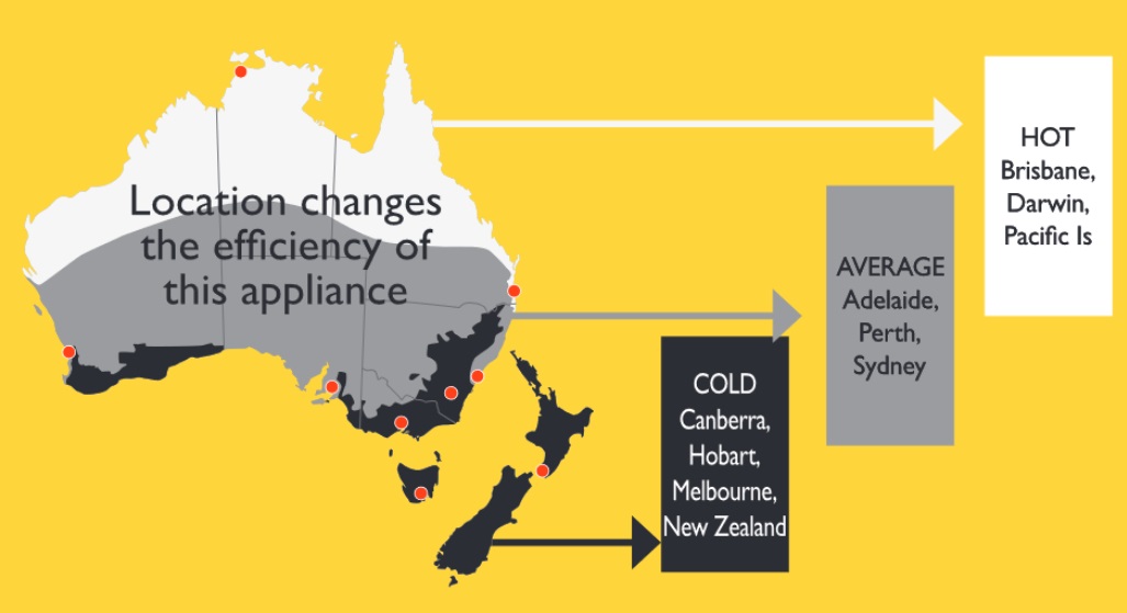 Zoned Energy Rating Label climate zone map