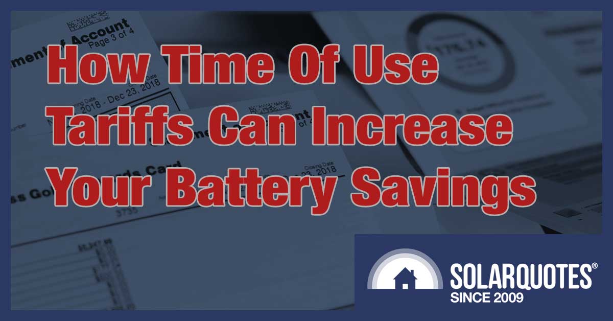 Solar batteries and time-of-use electricity tariffs