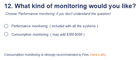 Solar monitoring options