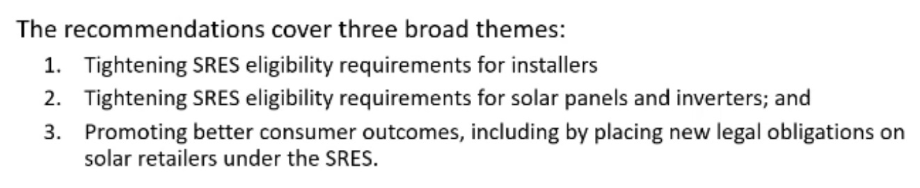 rooftop PV integrity review themes