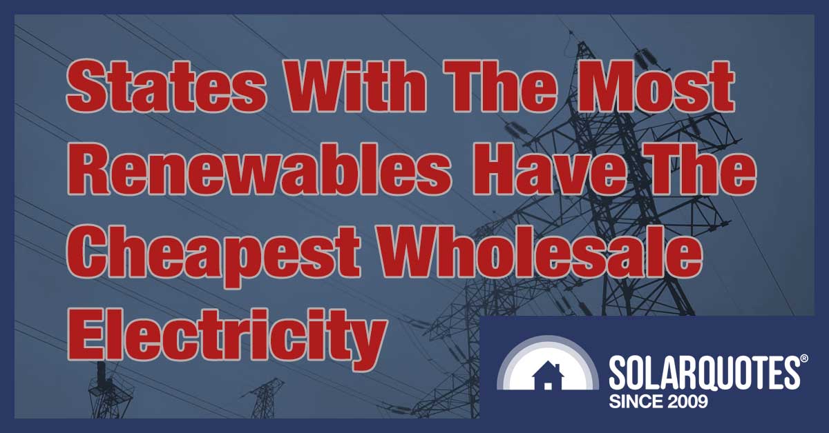 Renewable energy in Australia and wholesale electricity prices