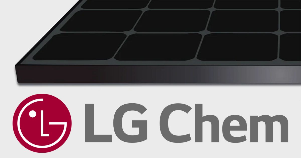 Plastic solar panel frames - LG Chem