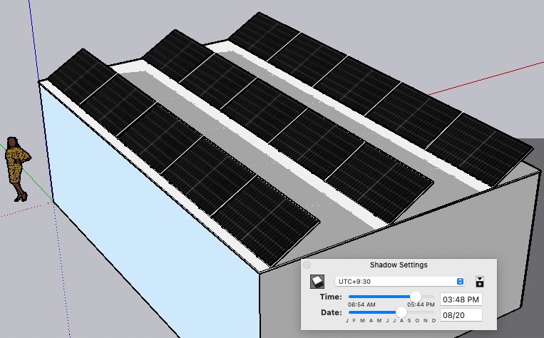 Option #2 : 15 modules (5.7 kW) tilted north at 30º