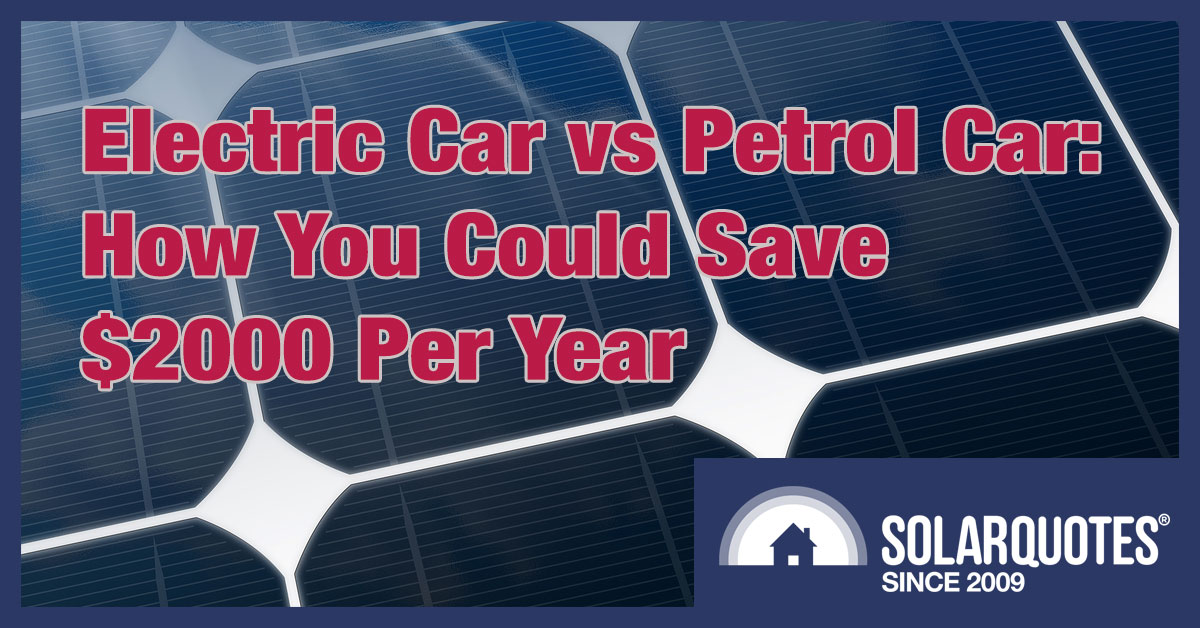 Electric car vs. petrol vehicle savings