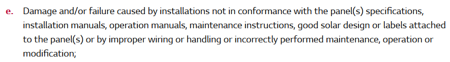 LG Solar warranty