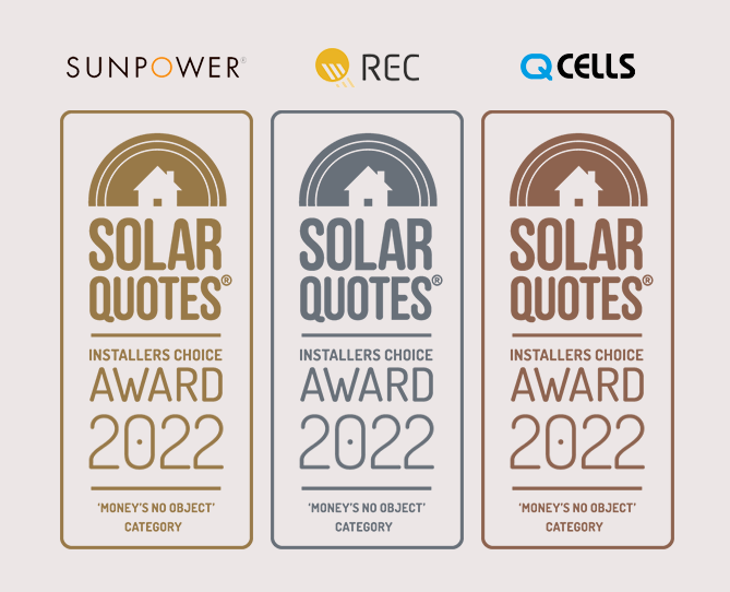best solar panels: first place Sunpower, second, REC Solar, third Q-CELLS