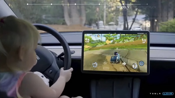 Tesla Model Y immersive entertainment