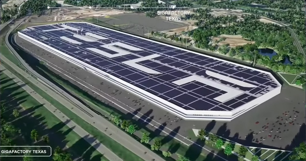 Tesla Gigafactory Texas solar panels - complete