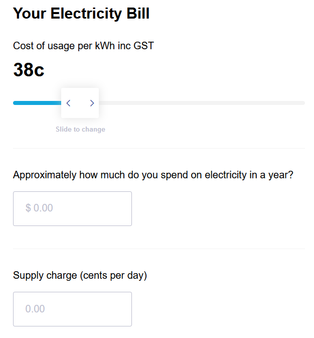 Electricity bill - costs
