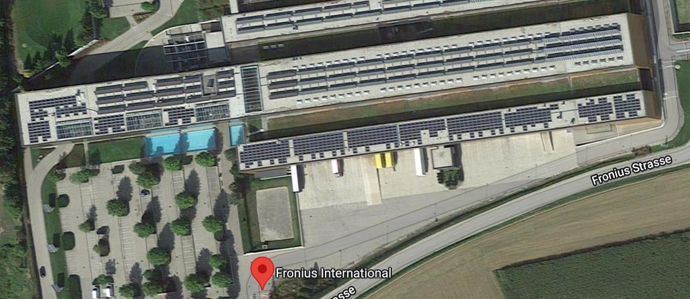 Fronius factory - rooftop solar panels