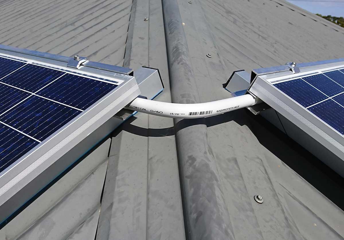 a good use of rigid conduit on a solar roof