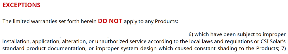 Canadian Solar warranty