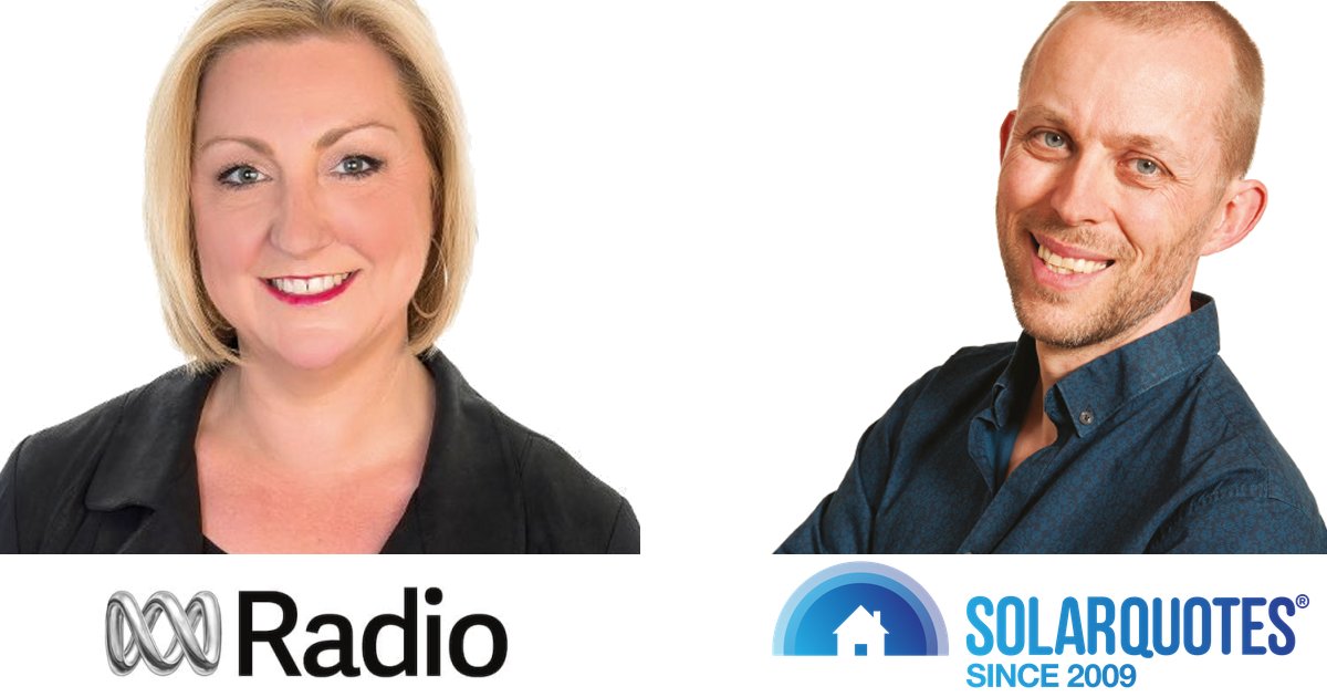 ABC Radio's Sonya Feldhoff and SolarQuotes' Finn Peacock