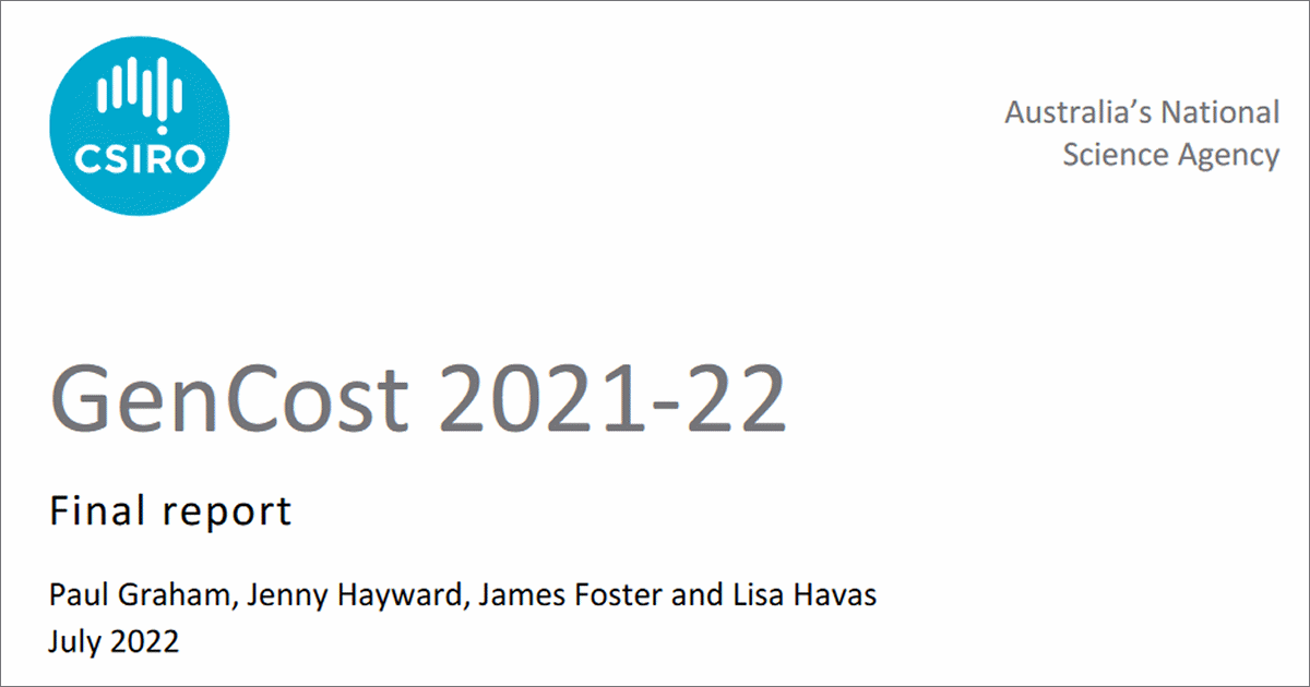 CSIRO GenCost 2021-22 - Final Report