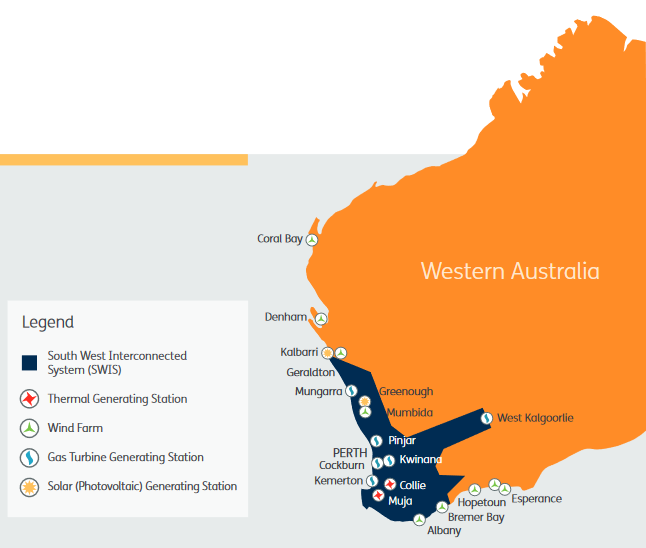 Western Australia South-West Interconnected System (SWIS)