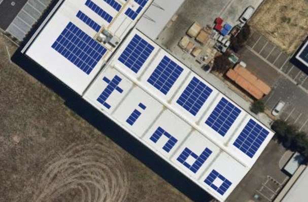 Tindo solar panels on new factory