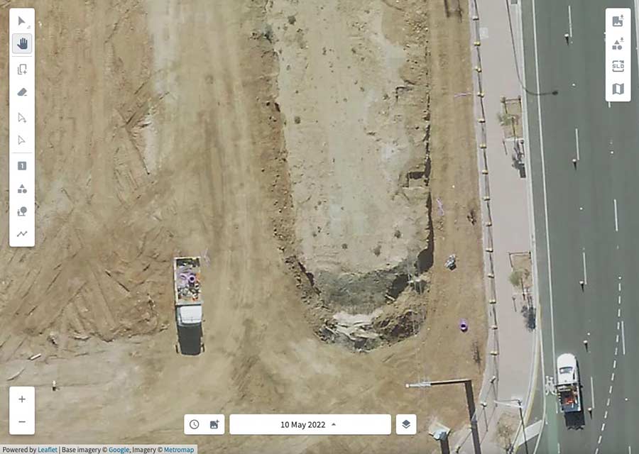 The site in May 2022