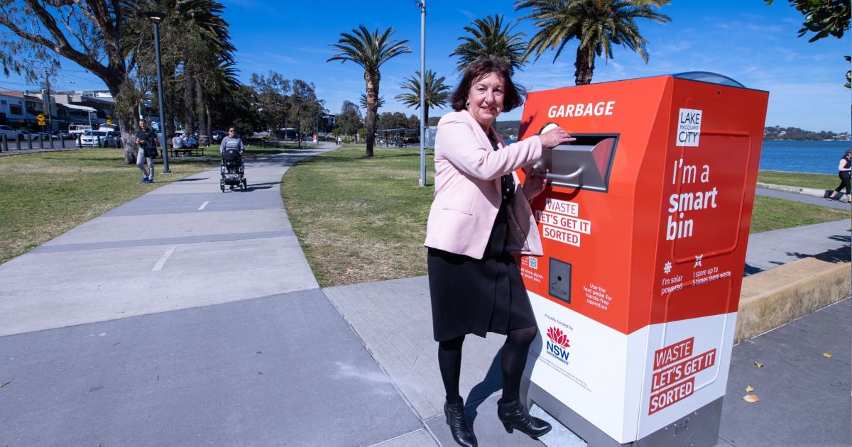 Solar bins in Lake Macquarie