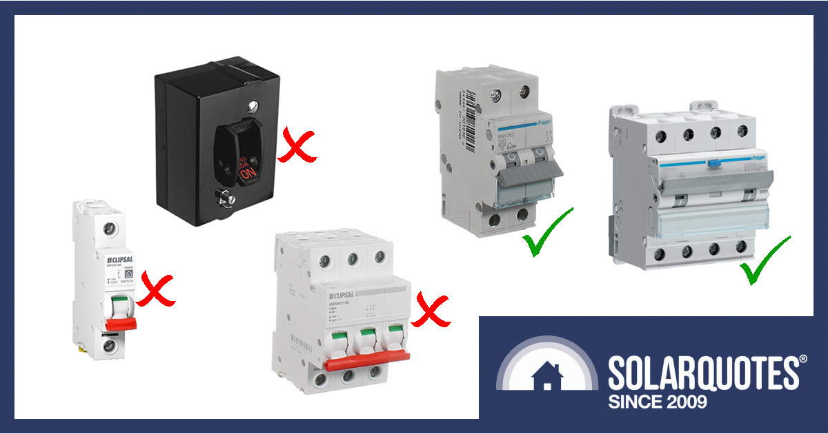 Western Australia - Circuit Breaker Main Switch rule