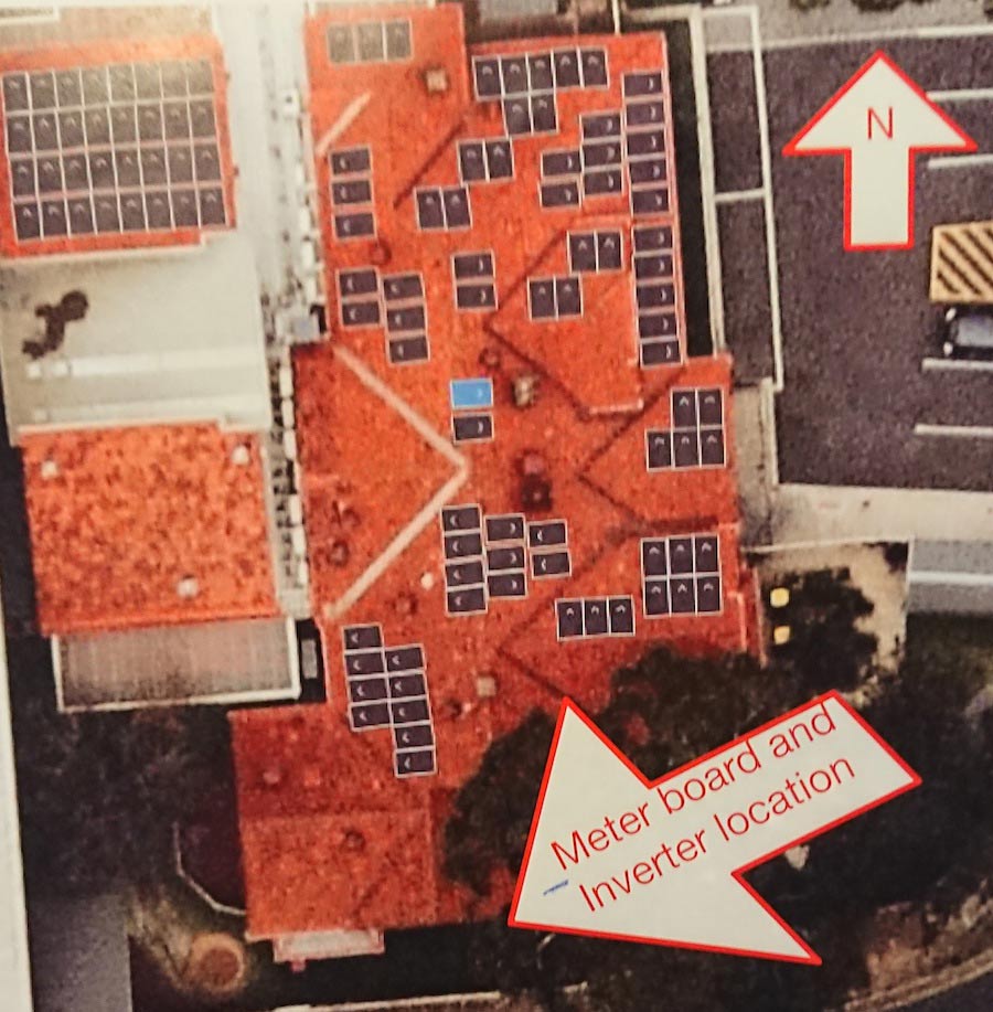 Complex solar panel layout