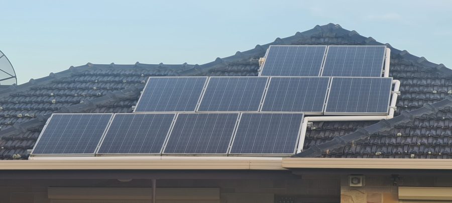 Pigeon proofing solar panels with plastic pipe