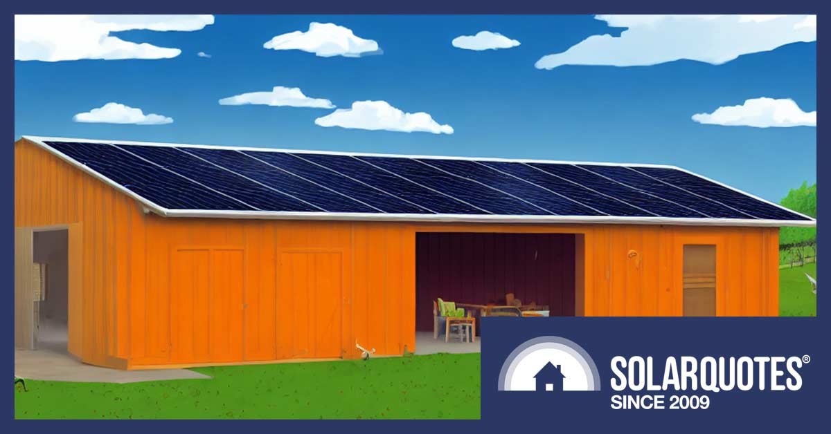 Solar panels - shed installation