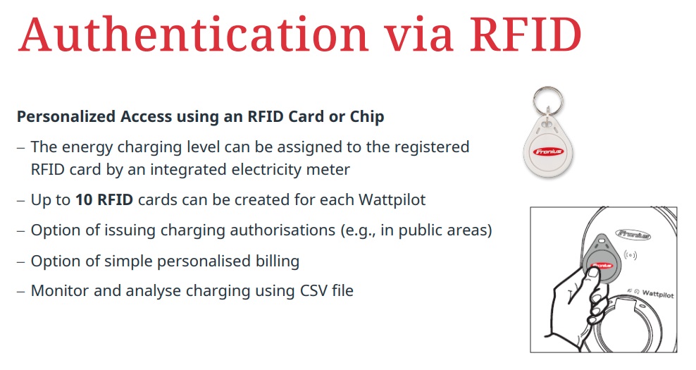 Wattpilot authentication via RFID