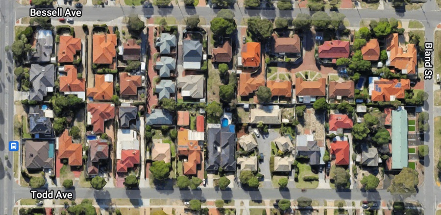 Rooftops in Perth