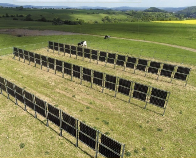 Bidirectional solar panels and agriculture