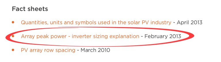 CEC oversizing explanation