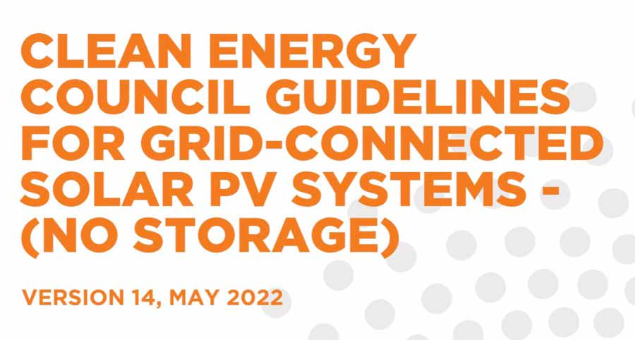 CEC guidelines for grid-connected systems without batteries