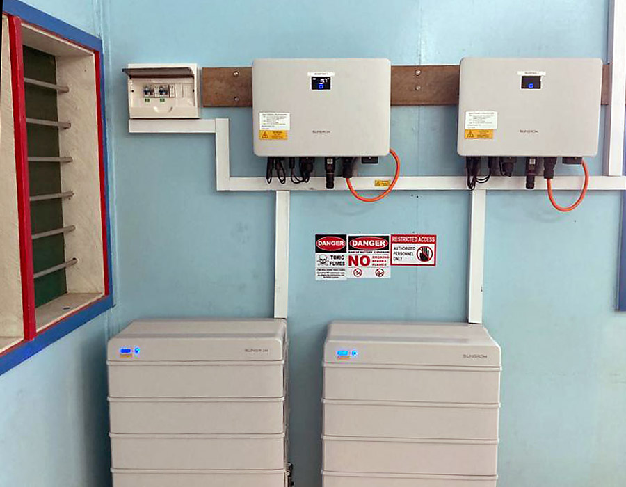 Sungrow dual inverters and batteries - off grid install