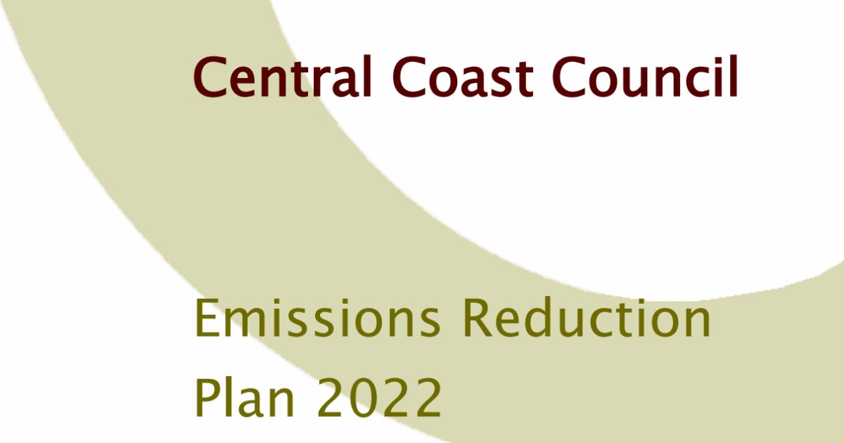 Tasmania Central Coast Council emissions reduction