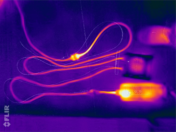 Thermal imaging of EV charger and extension cord