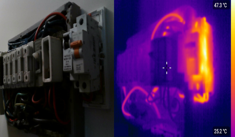 Sub-board heat - thermal imaging