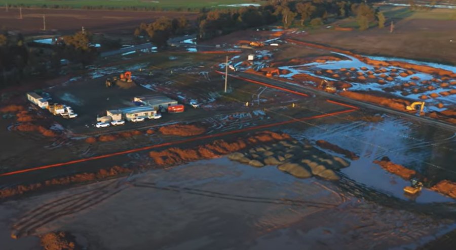 Wyalong Solar Farm construction site